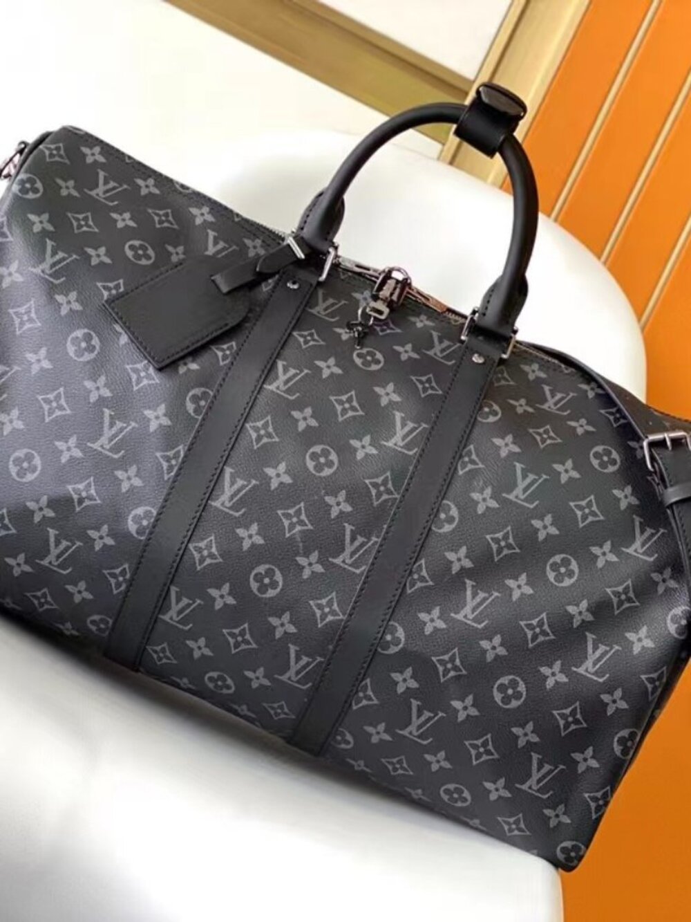 👜Louis Vuitto Monogram Eclipse KEEPALL BANDOULIèRE 50